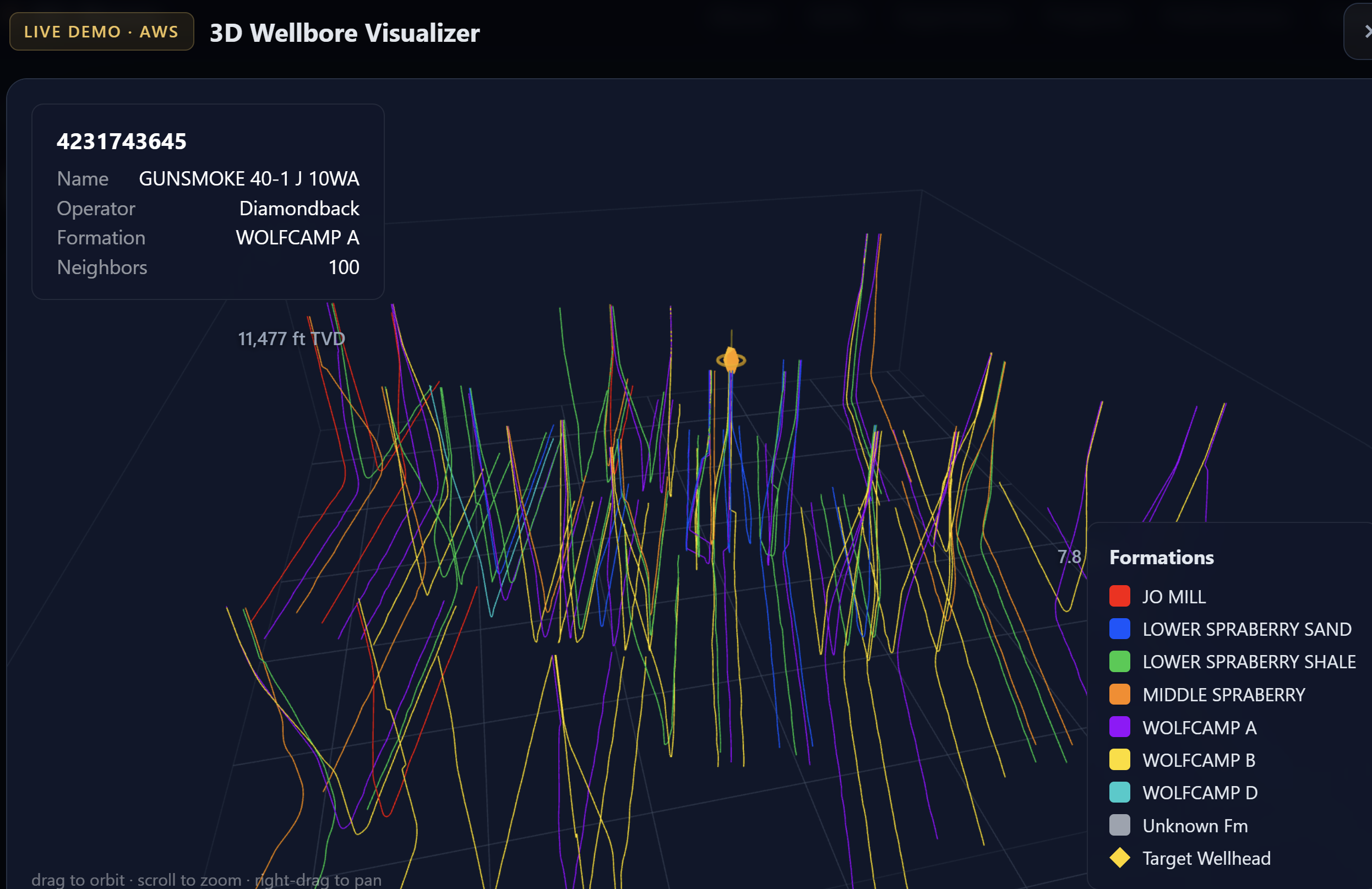 3D wellbore visualizer preview