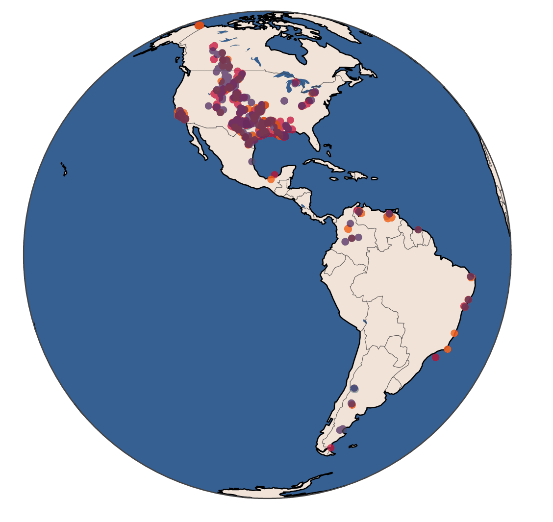 World EOR interactive globe